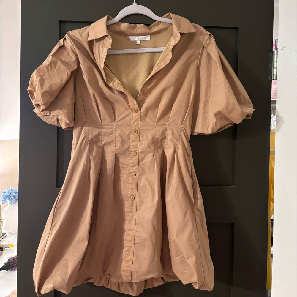 OliviaCeous brown bubble dress